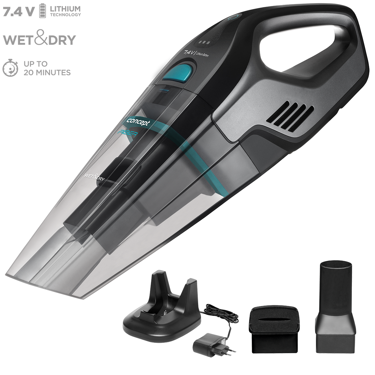 Ruční vysavač Concept VP4350 7,4 V WET & DRY RISER