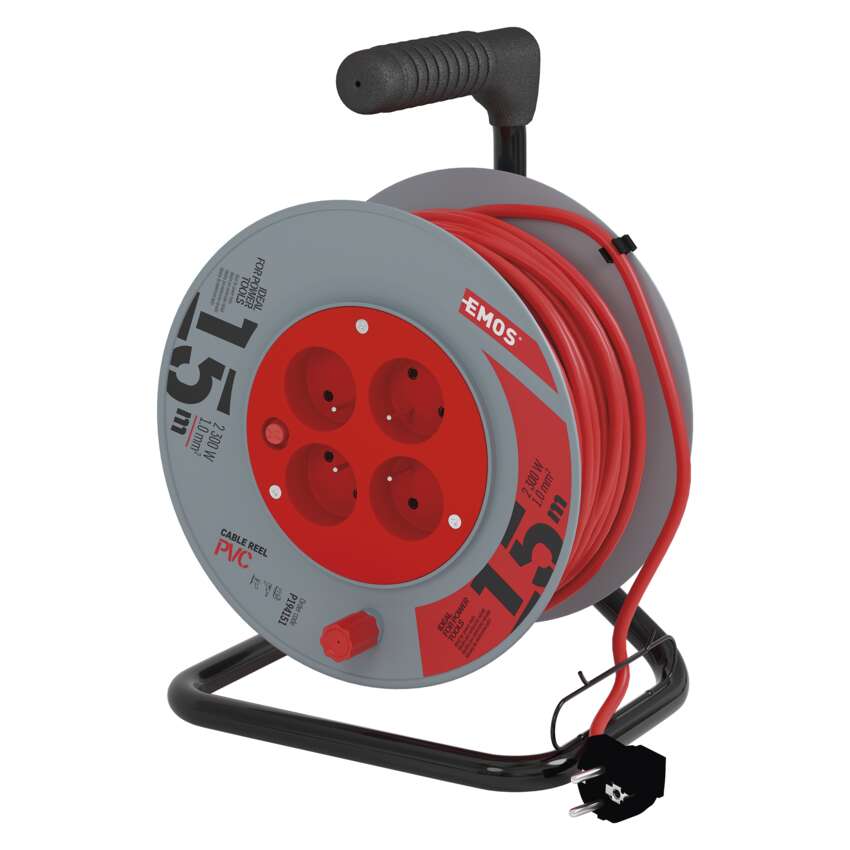 Prodlužovací kabel na bubnu 15 m / 4 zásuvky
