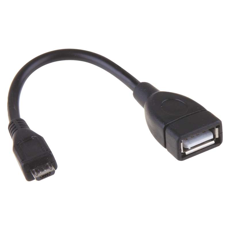 OTG USB kabel 2.0 A/F- micro B/M 15 cm