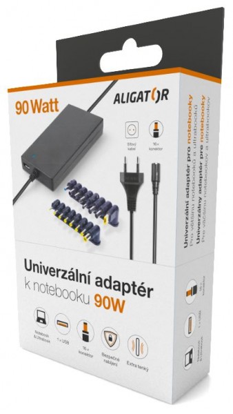 Univerzální adaptér k notebooku 90W s USB výstupem