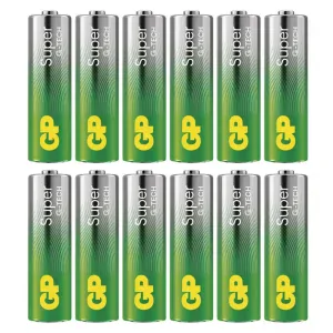 Alkalická baterie GP Super AA (LR6) 8+4