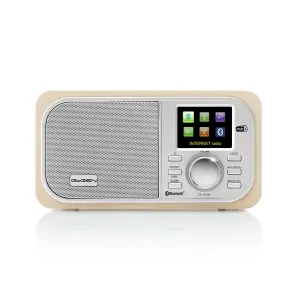 Internetové rádio GoGEN IR 237 BTDAB, hnědá/stříbrná