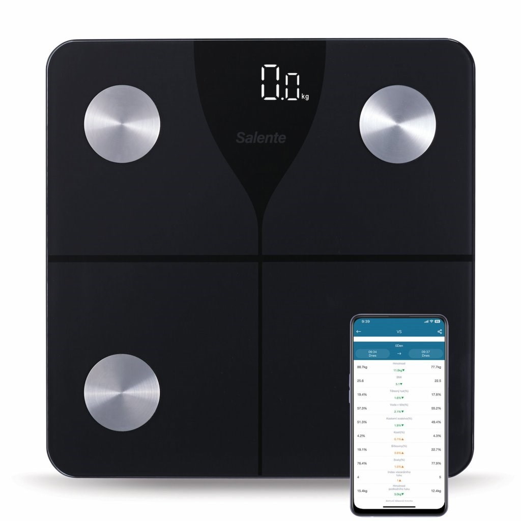 osobní diagnostická fitness váha Salente SlimFit, Bluetooth