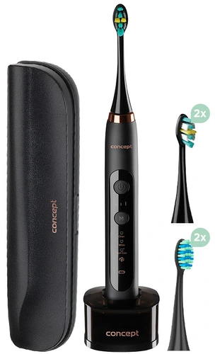 Sonický zubní kartáček Concept ZK7011, s cestovním pouzdrem PERFECT SMILE, black