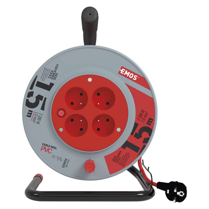 Prodlužovací kabel na bubnu 15 m / 4 zásuvky
