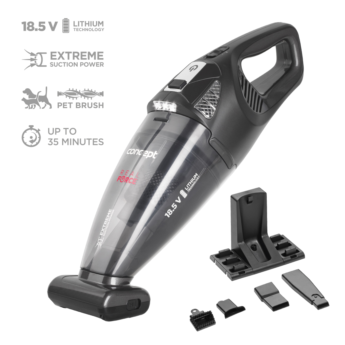 Ruční vysavač Concept VP4380 18,5 V REAL FORCE