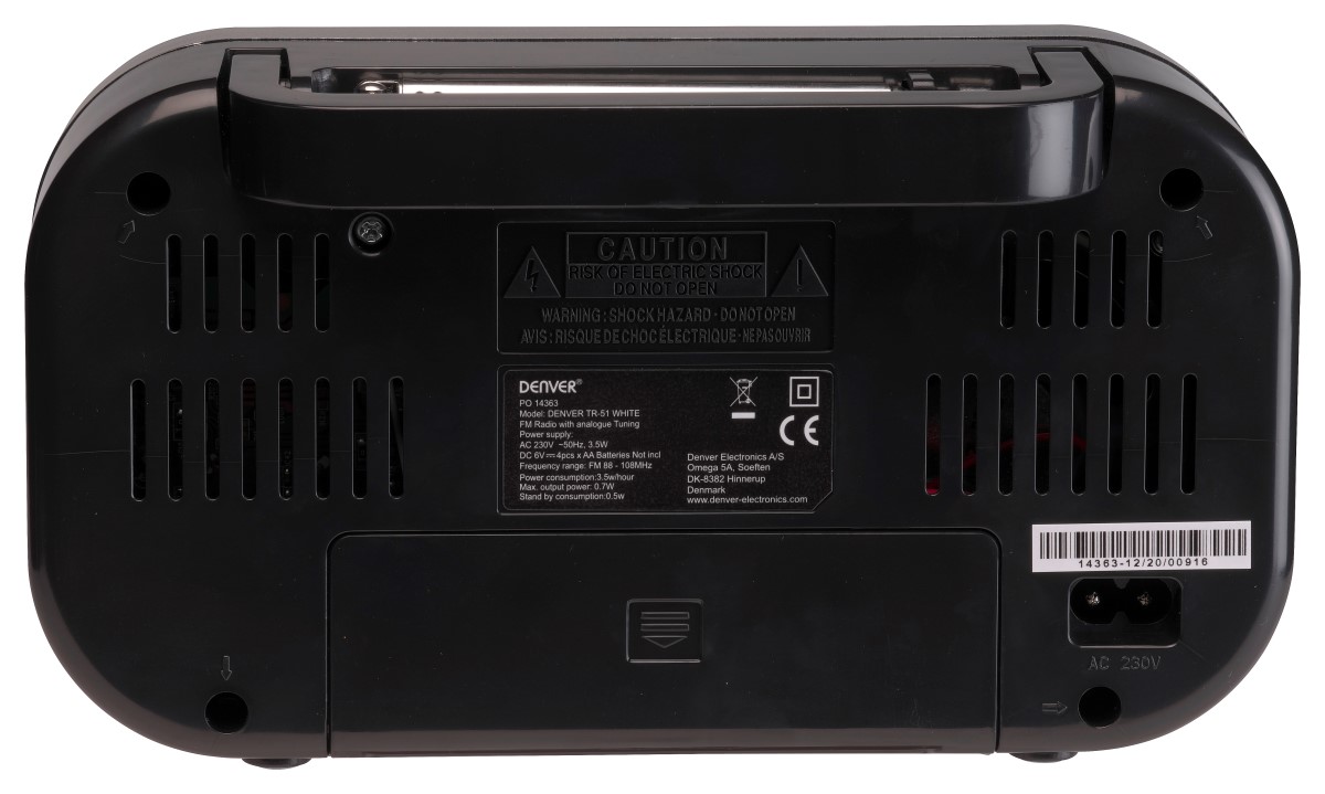 Denver TR-51BLACK - Analogové rádio FM