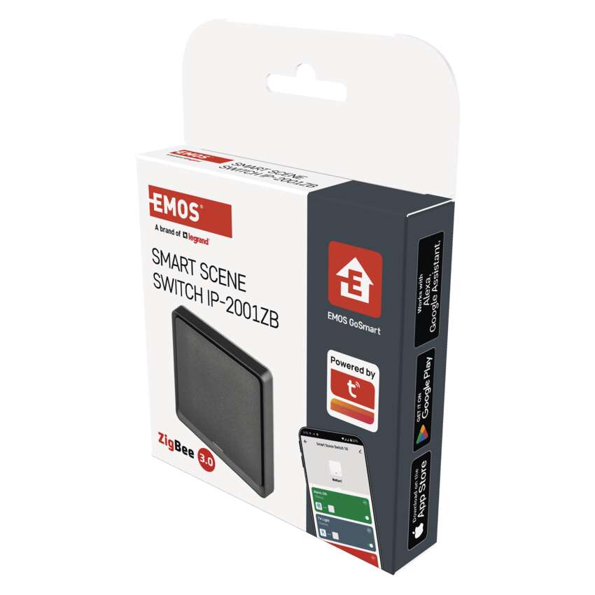GoSmart Přenosný ovladač scén IP-2001ZW, ZigBee 3.0, 1-tlačítkový