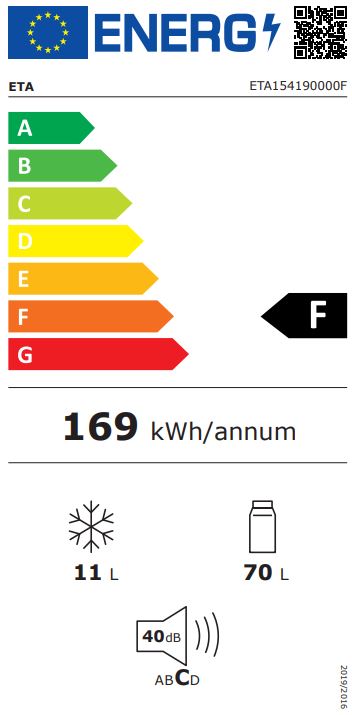 Chladnička 1dv. ETA 154190000F