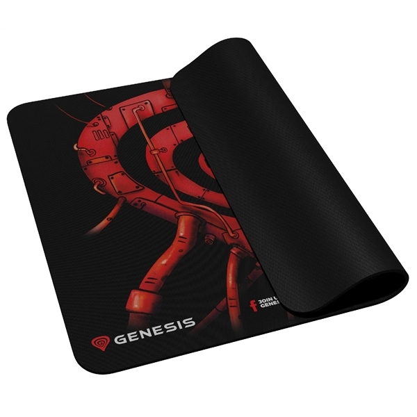 Podložka pod myš Genesis PUMP UP THE GAME, 25×12 cm - černá	