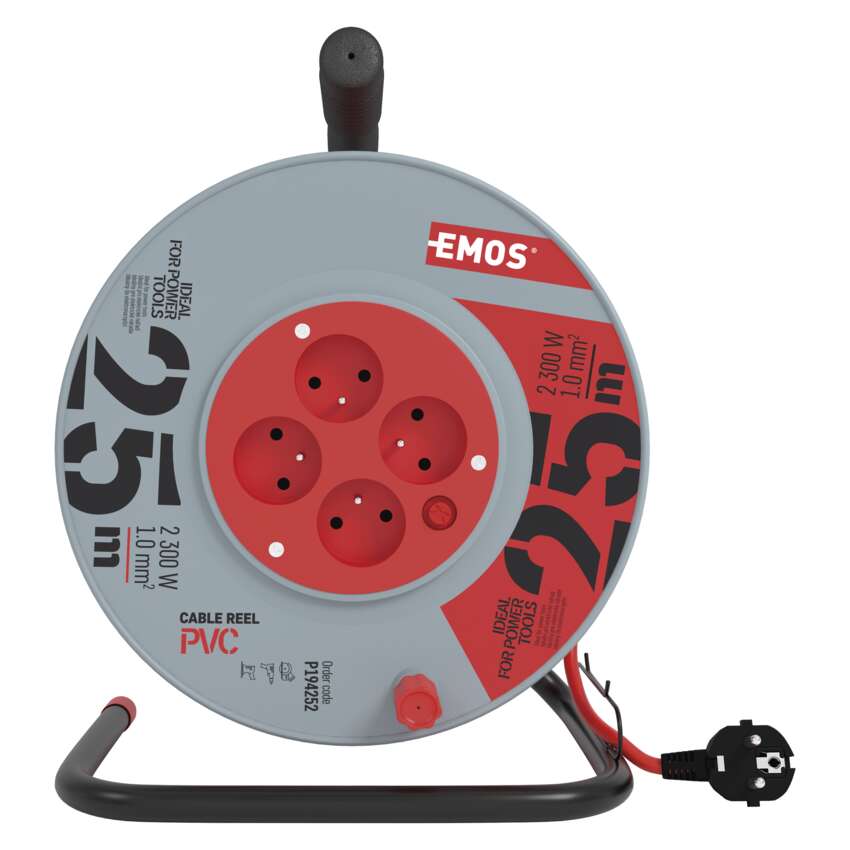 Prodlužovací kabel na bubnu 25 m / 4 zásuvky