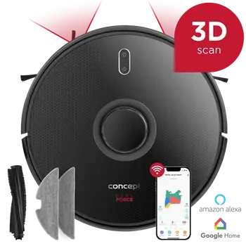 Robotický vysavač s mopem 2v1 REAL FORCE Laser 3D VR3400