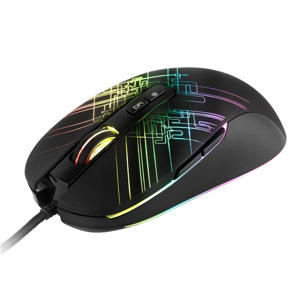 Myš C-Tech Dusk optická/7 tlačítek/3200DPI - černá