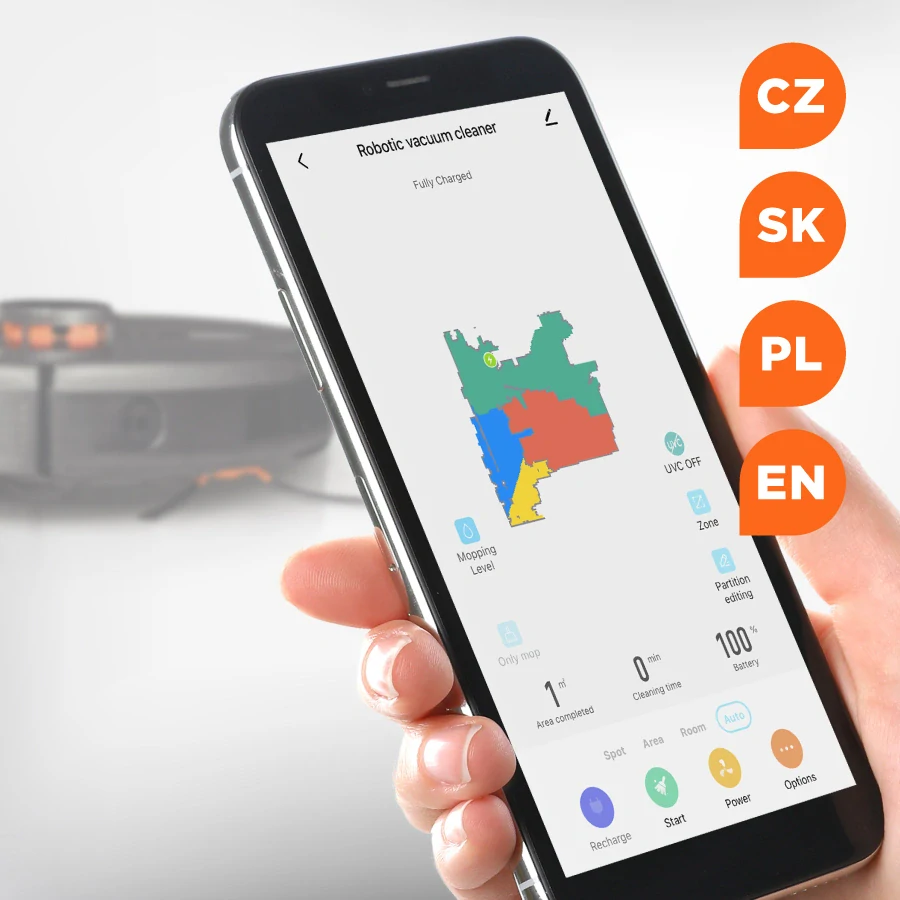 Robotický vysavač s mopem 2 v 1 RoboCross Laser VR3115