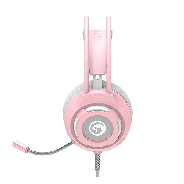 Headset Marvo HG8936 sluchátka s mikrofonem, drátová, růžová, podsvícená, 3.5 mm jack + USB