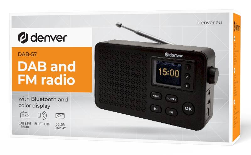 Radiopřijímač s DAB+ Denver DAB-57 černý