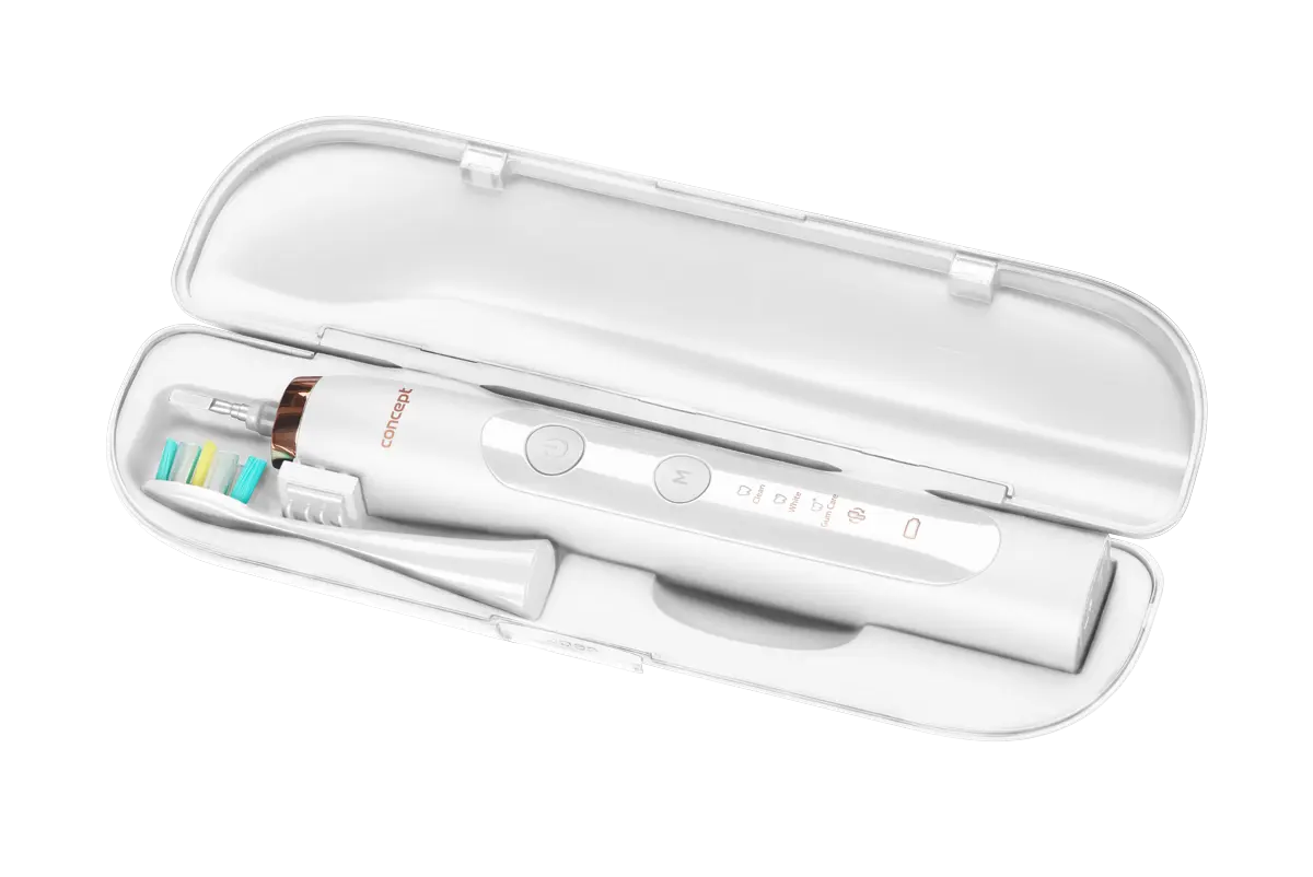 Sonický zubní kartáček Concept ZK7010, s cestovním pouzdrem PERFECT SMILE, white