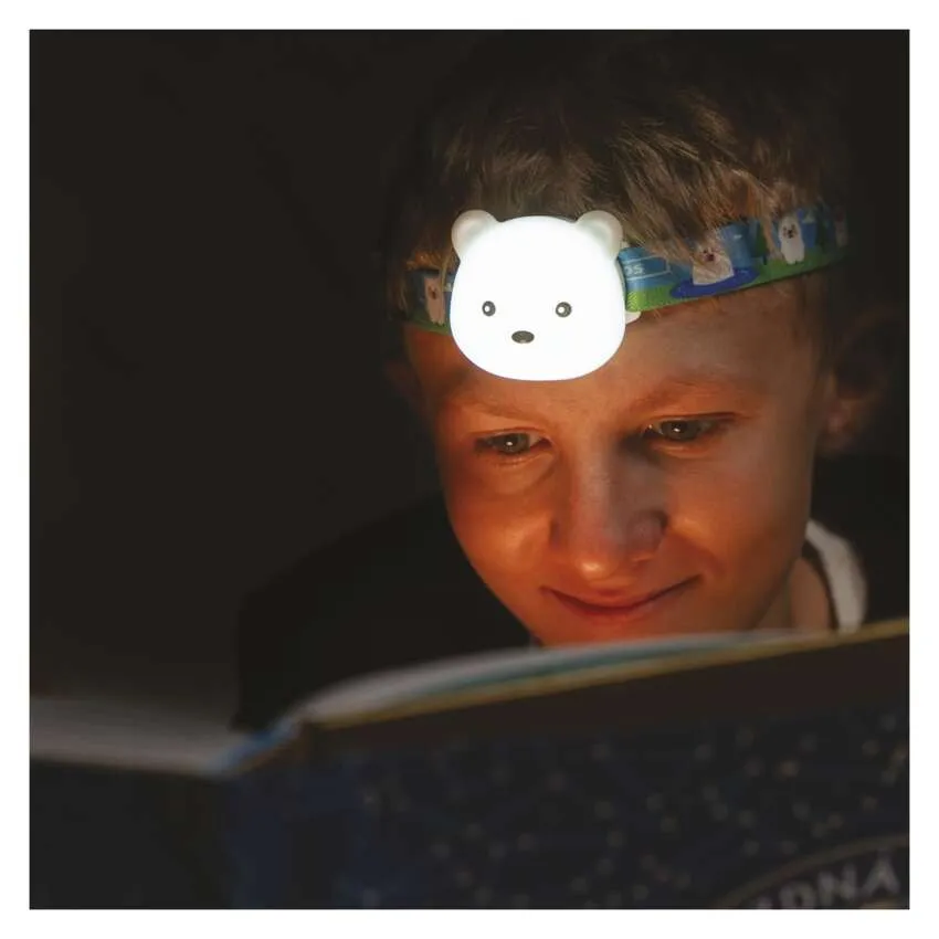 LED nabíjecí čelovka medvěd