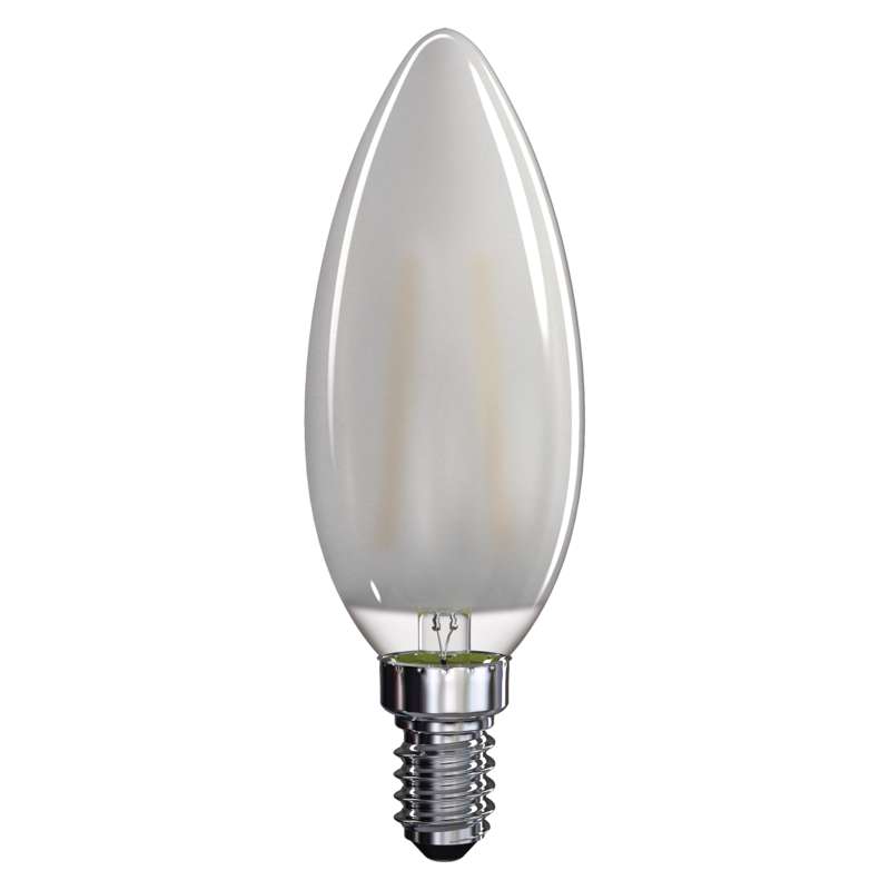 LED žárovka Filament Candle matná A++ 4W E14 teplá bílá