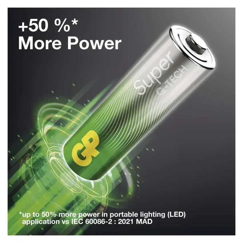 Alkalická baterie GP Super AA (LR6), 4 ks