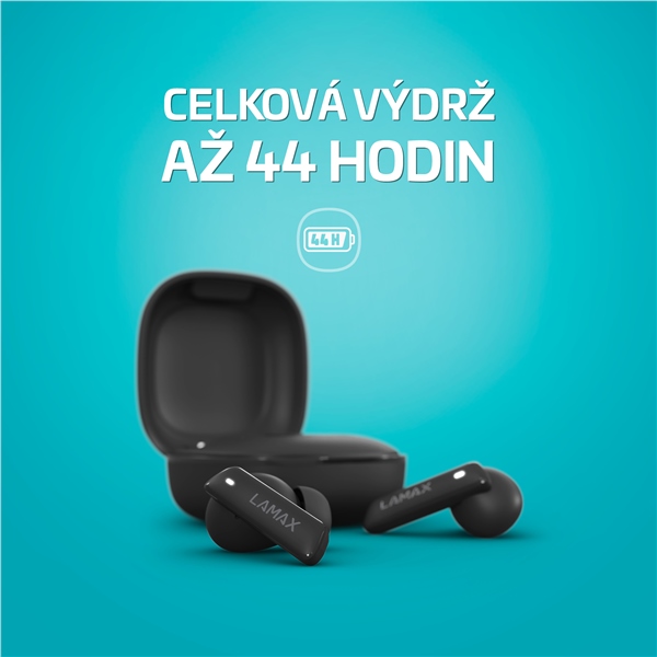 Sluchátka LAMAX Clips1 ANC - černá