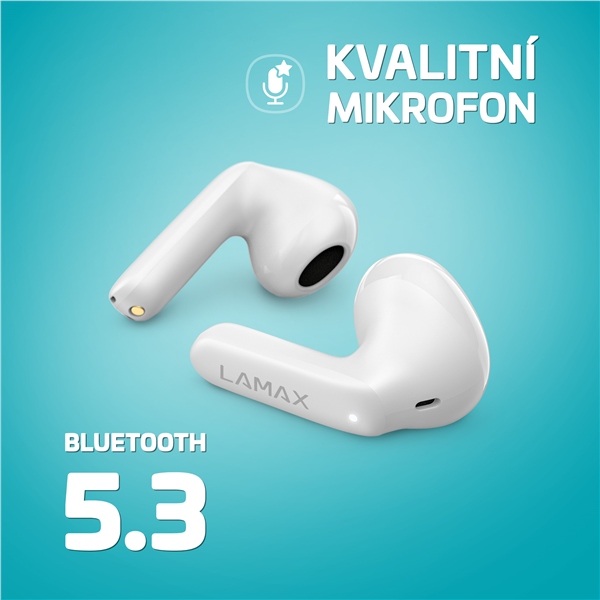 Sluchátka LAMAX Tones1 - bílá