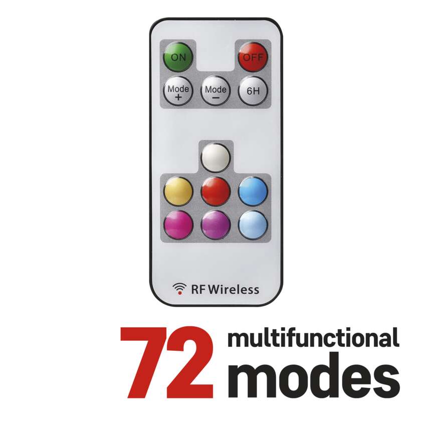 LED vánoční řetěz, 12 m, venkovní i vnitřní, RGB, ovladač, programy, časovač