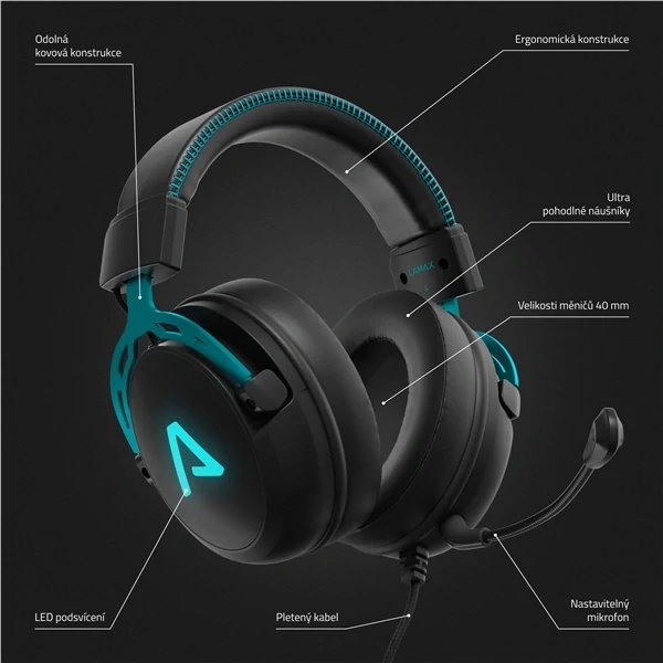 Headset LAMAX Heroes Defender1 - černý