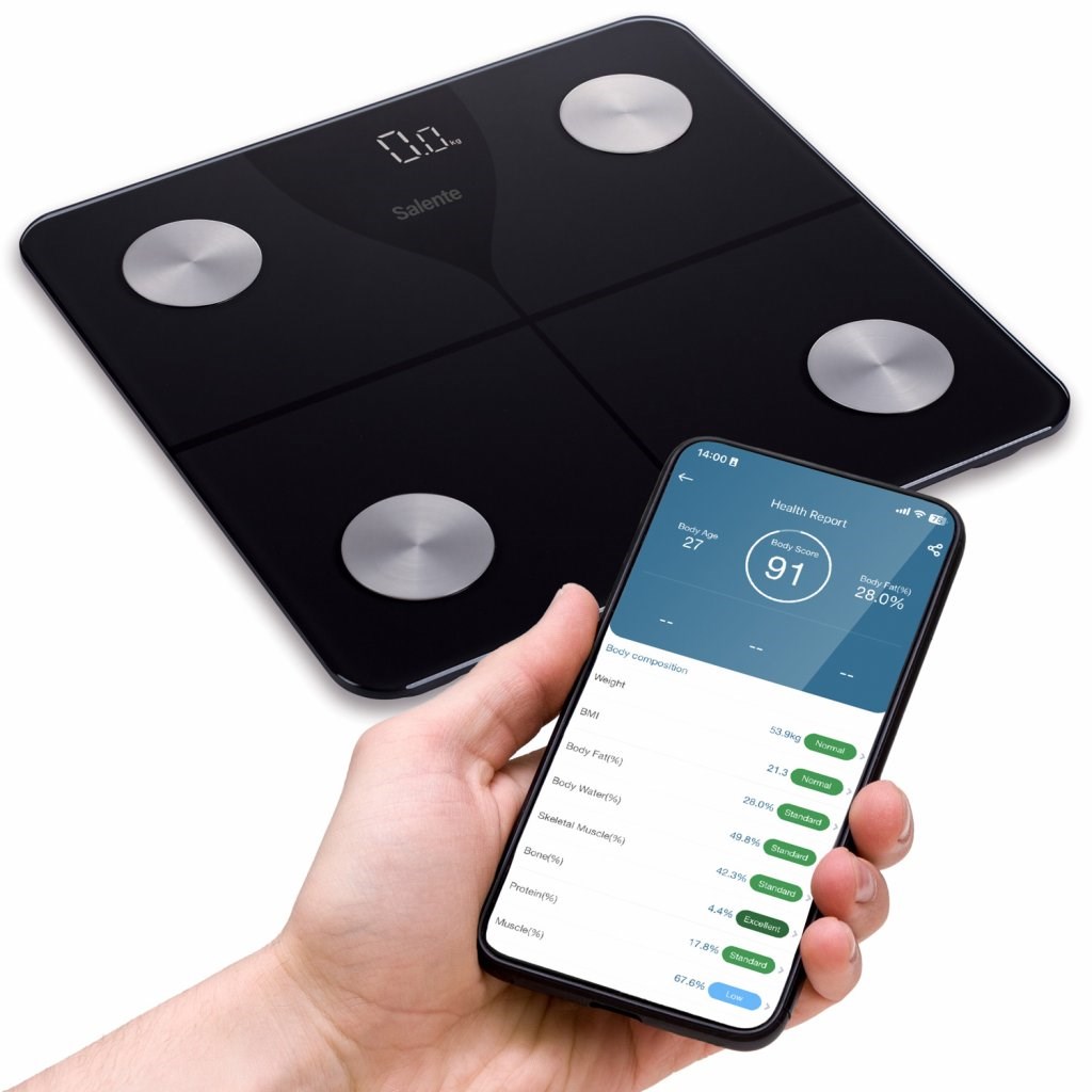 osobní diagnostická fitness váha Salente SlimFit, Bluetooth