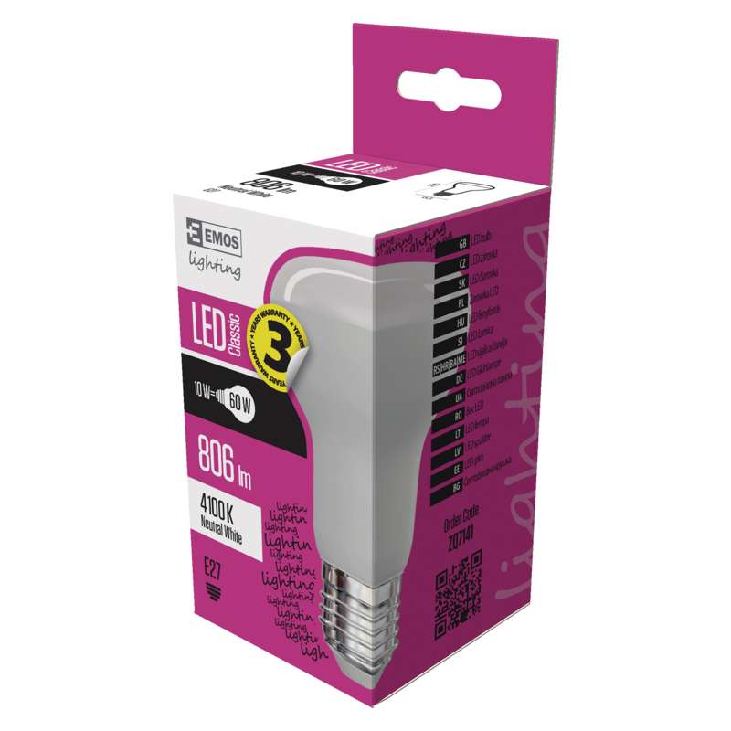 LED žárovka Classic R63 10W E27 neutrální bílá