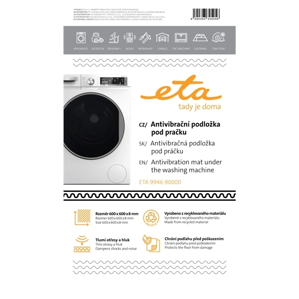 Antivibrační podložka pod pračku ETA 9946 90000, černá