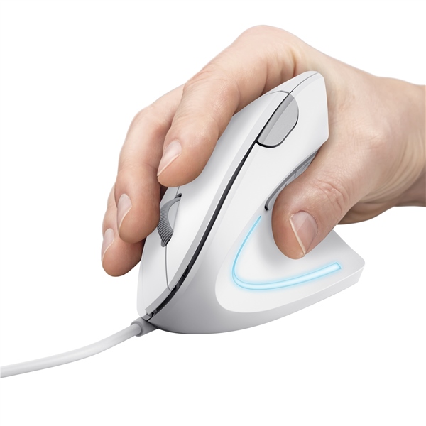Myš Trust Verto Ergonomic / optická/ 6 tlačítek/ 1600DPI - bílá