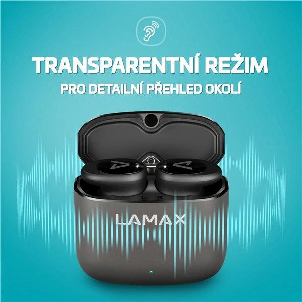  Sluchátka LAMAX SteelDots3, ANC - černá