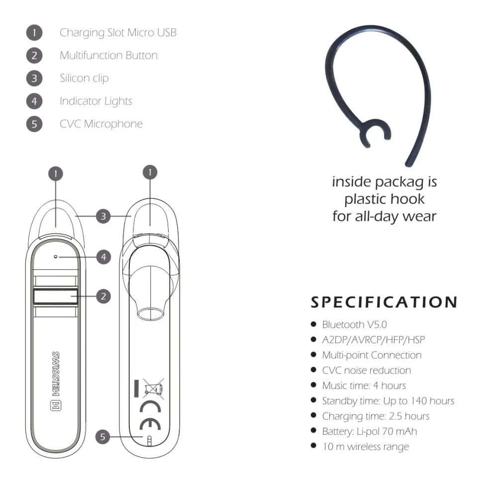Bluetooth handsfree Swissten CALLER 