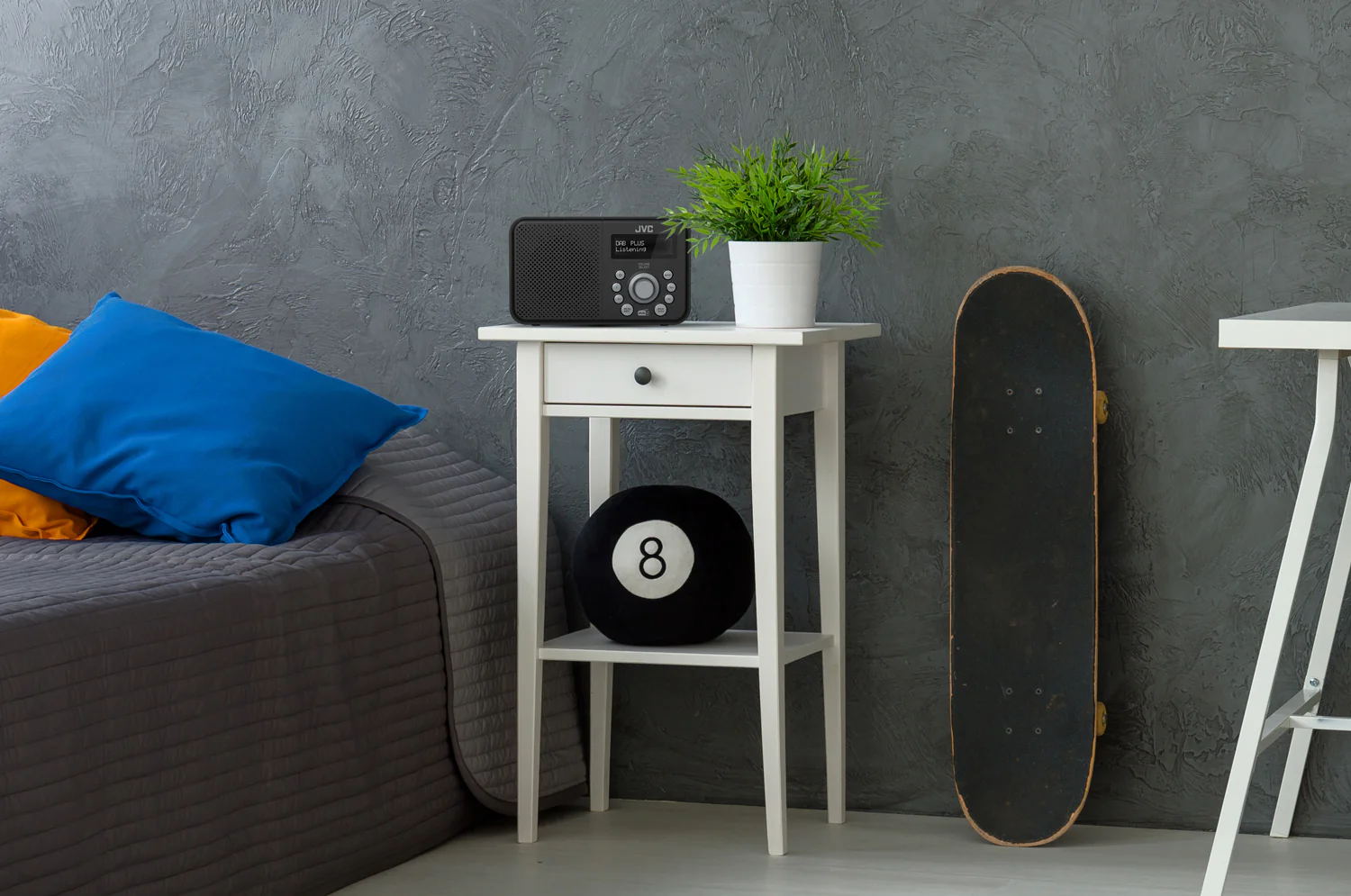 Radiopřijímač s DAB+ JVC RA-E313B-DAB černý