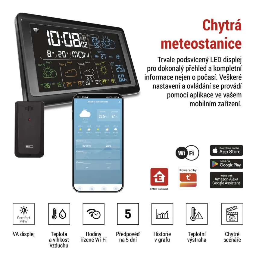GoSmart Bezdrátová meteostanice E8610 s WiFi