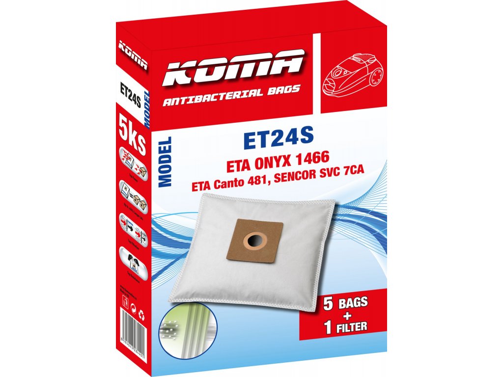 ET24S - Sáčky do vysavače ETA Onyx 1466 textiln