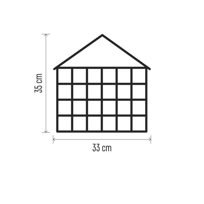 LED adventní kalendář dřevěný, 35x33 cm, 2x AA, vnitřní, teplá bílá, časovač