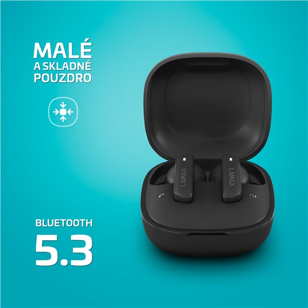 Sluchátka LAMAX Clips1 ANC - černá