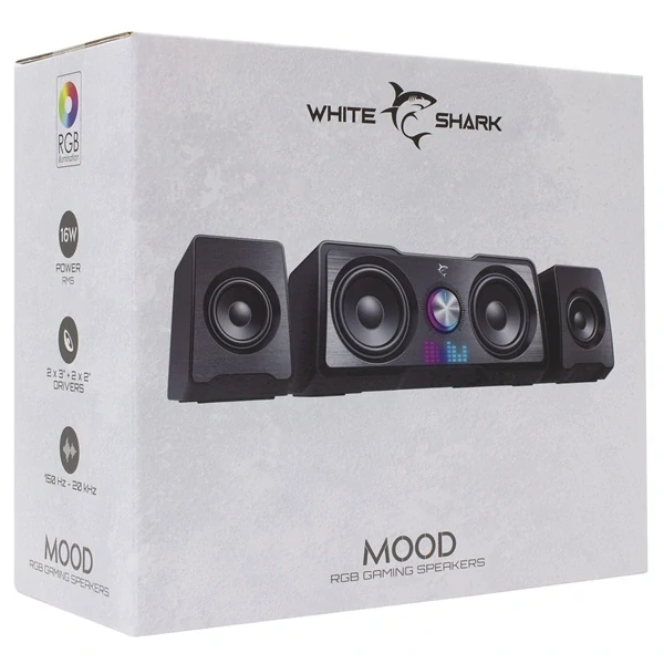 Reproduktory White Shark MOOD 2.2 - černé