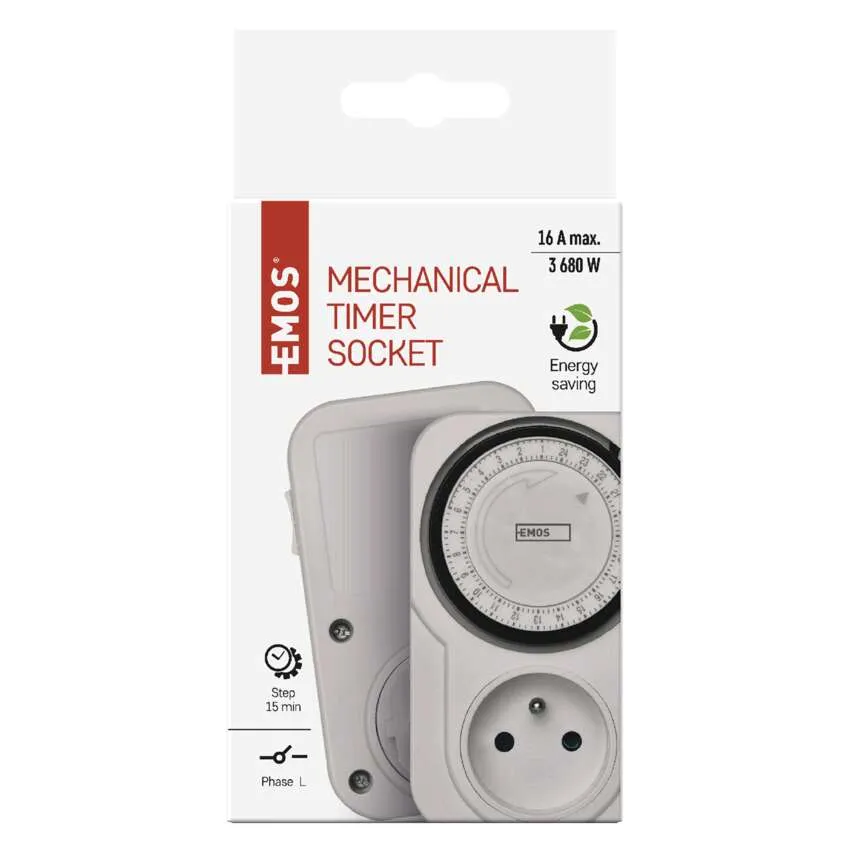 Časovač – mechanická spínací zásuvka TS-MD3
