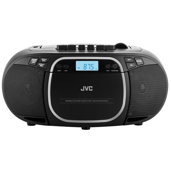 Radiomagnetofon s CD JVC RC-E451B, černý