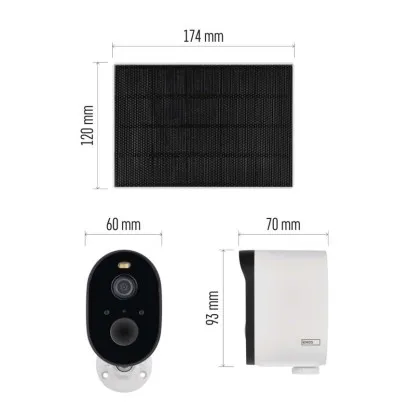 GoSmart Venkovní bateriová kamera IP-1150 SNAP s WiFi a solárním panelem