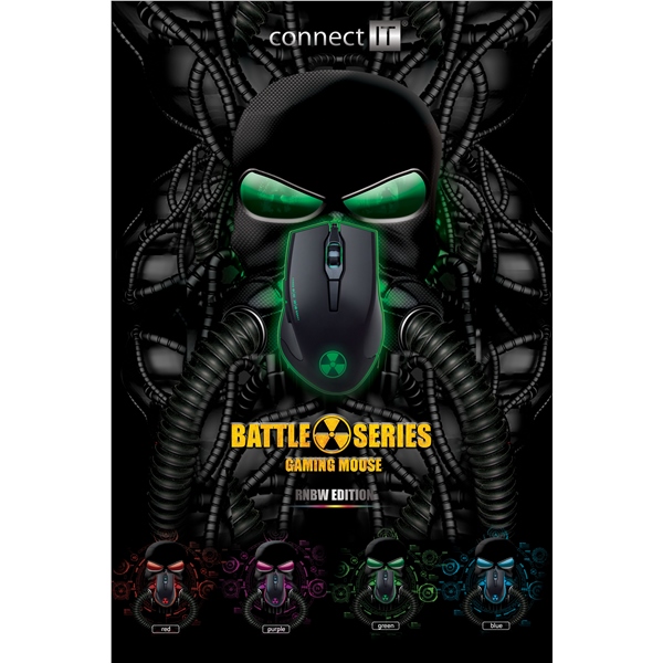 Myš Connect IT Battle Rainbow 