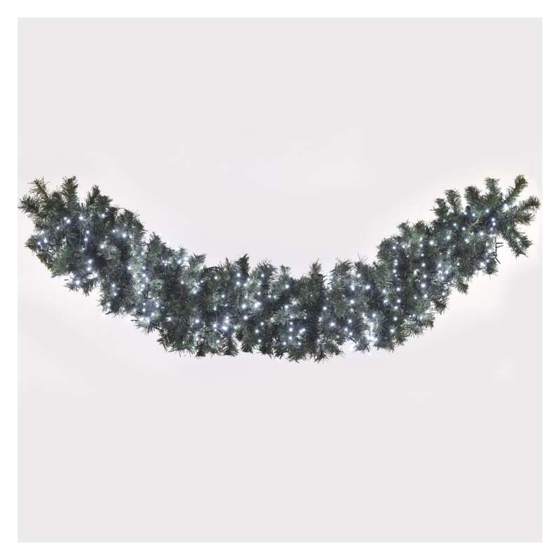 LED vánoční řetěz – ježek, 8 m, venkovní i vnitřní, studená bílá, časovač