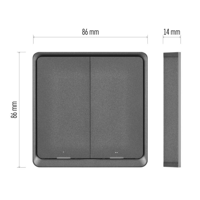 GoSmart Přenosný ovladač scén IP-2002ZW, ZigBee 3.0, 2-tlačítkový