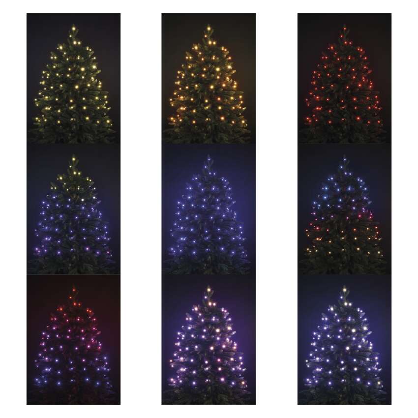 GoSmart LED vánoční řetěz, 18 m, venkovní i vnitřní, RGB, programy, časovač, wifi