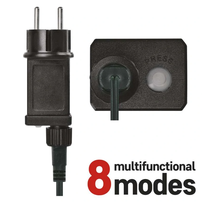 LED vánoční cherry řetěz – kuličky, 8 m, venkovní i vnitřní, multicolor, programy