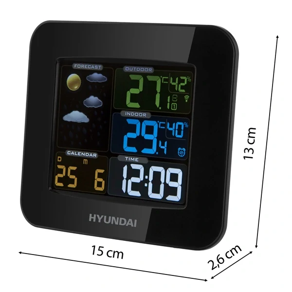 Meteostanice Hyundai WS 8446, barevný displej
