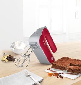Ruční šlehač Bosch MFQ40303 stříbrný/červený